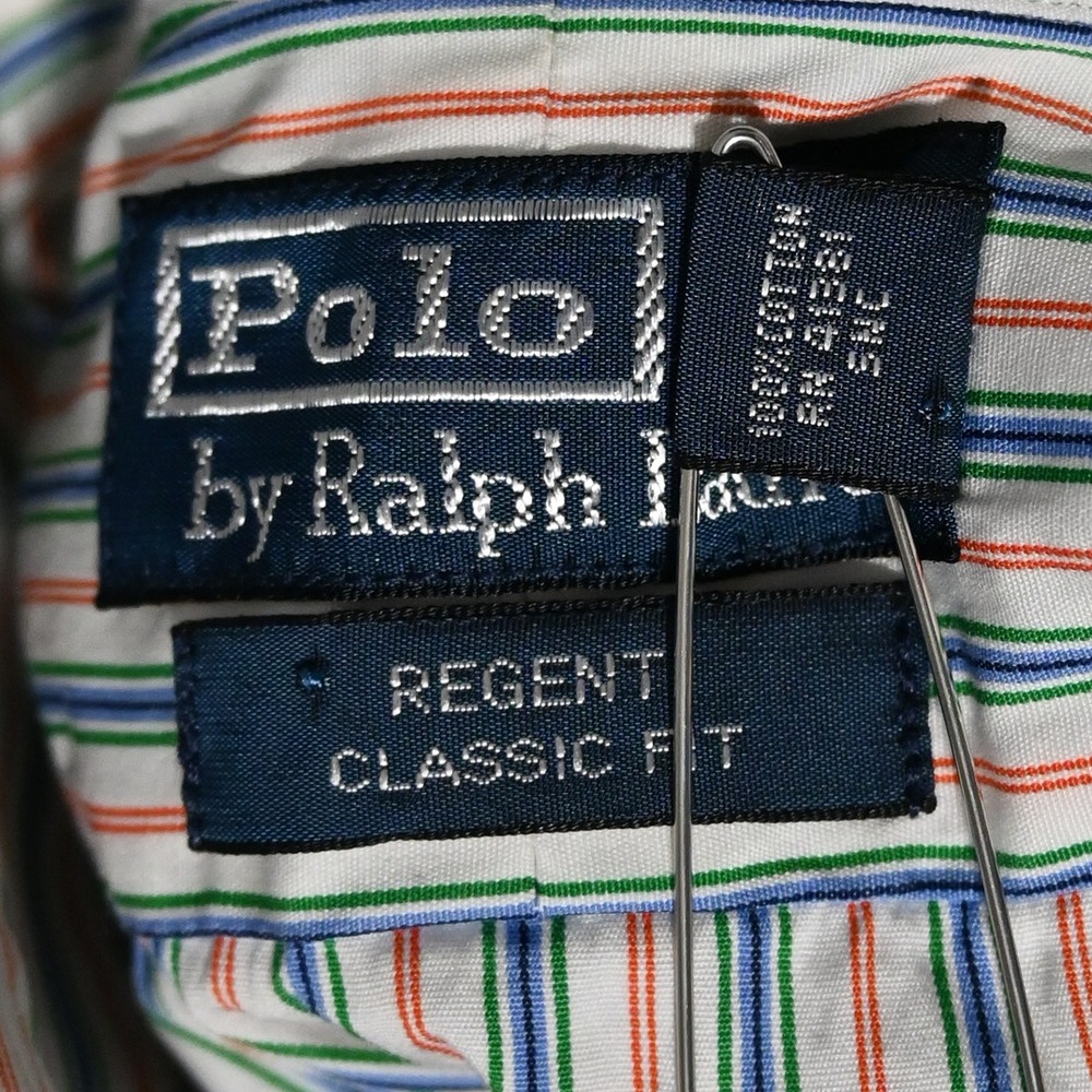 Polo Ralph Lauren Button Down Shirt Mens Regent Classic Fit 16.5 34/35 Multi - Picture 4 of 7
